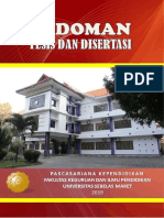 Pedoman Tesis & Disertasi Pasca FKIP UNS Edisi 2019-2