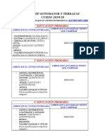 Ceip Sotomayor Y Terrazas CURSO 2019/20: 1º Educación Primaria