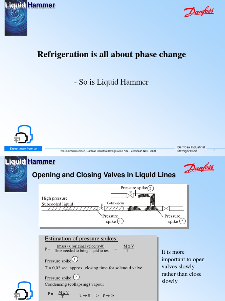 Refrigeration Is All About Phase Change So Is Liquid Hammer PDF