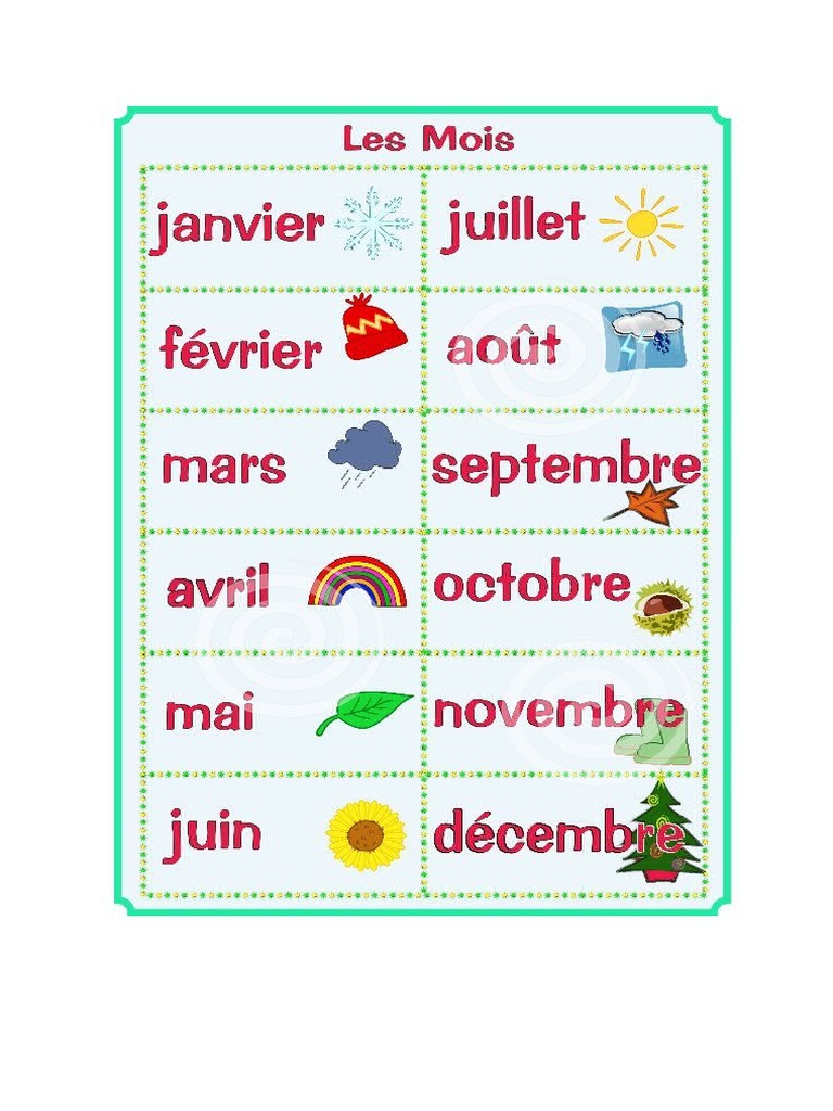Month in French