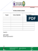 Potential Partners Database: Prepared by