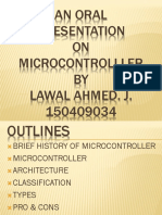 An Oral Presentation ON Microcontrolller BY Lawal Ahmed. J. 150409034