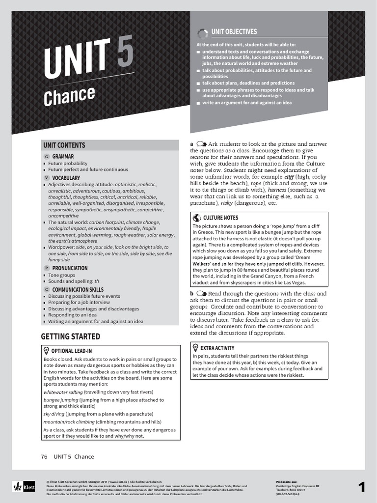 Empower B2 TB Unit5 | PDF | Optimism | Question