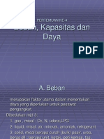 Beban, Kapasitas Dan Daya