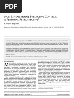 Non-Linear Model Predictive Control: A Personal Retrospective