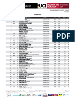 Snowshoe XCC Elite Men Start List