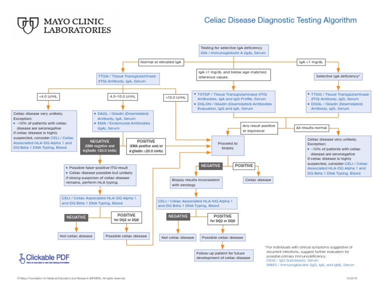 Celiac Disease Diagnostic Testing Algorithm | PDF | Coeliac Disease ...