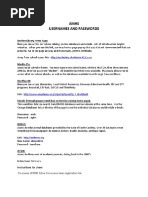 Usernames and passwords for all databases.docx