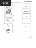 Match The Pictures To The Correct Words. 2.: Pencil