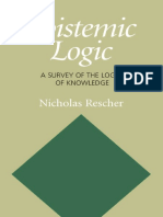 Epistemic Logic A Survey of The Logic of Knowledge PDF