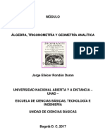 Modulo Algebra Trigonometria y Geometria Analitica 2017-1