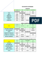 Tabla de Medidas