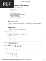 2 Operations On Numpy Arrays