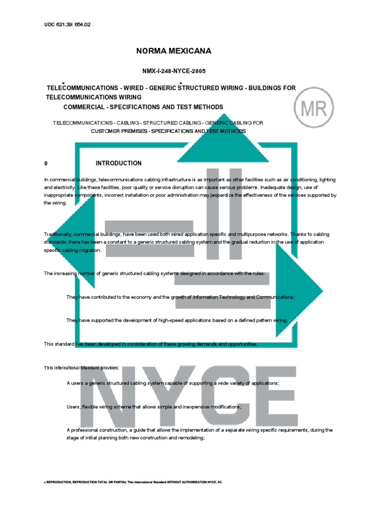 NMX I 248 Nyce 2005 PDF Electrical Connector Electrical Wiring