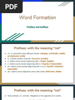 Word Formation: Prefixes and Suffixes