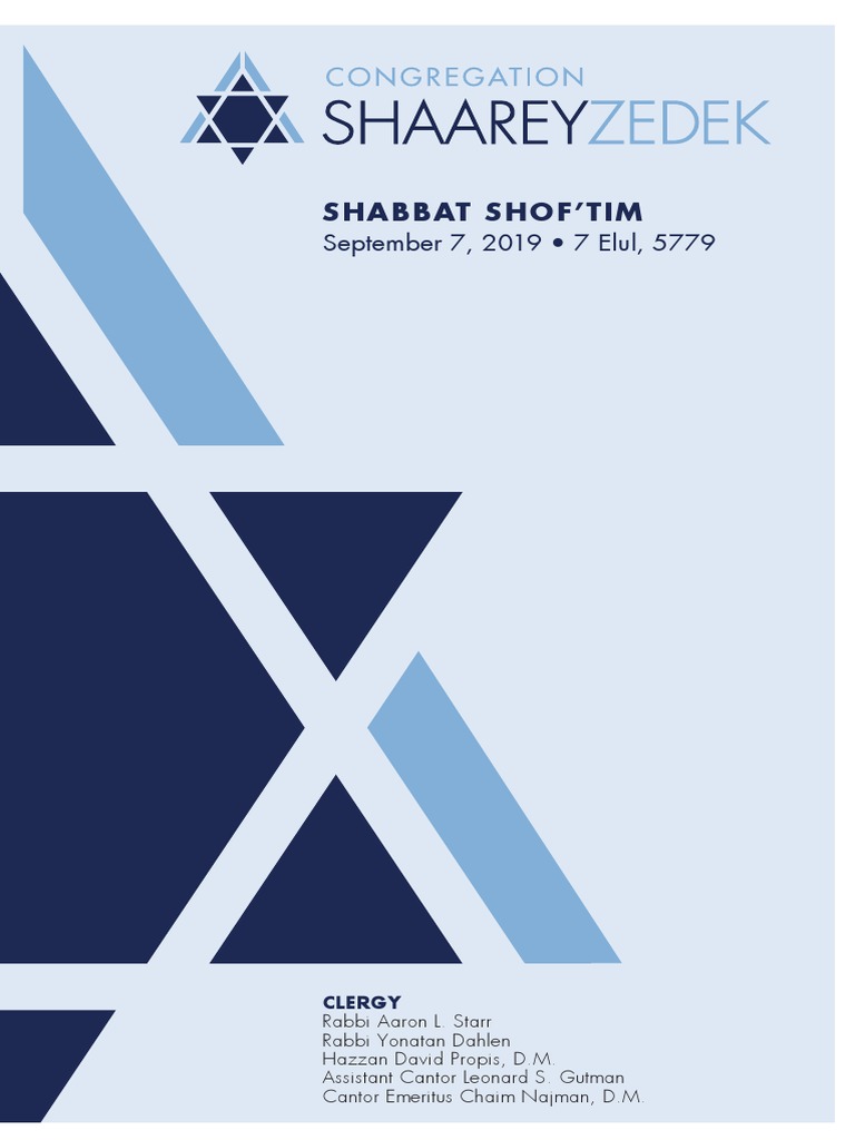 September 7, 2019 Shabbat Card | PDF | Torah Reading | Hebrew Calendar