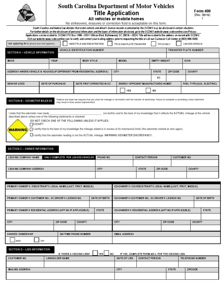 Title Transfer | PDF | Department Of Motor Vehicles | Social Security ...