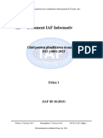 Document IAF Informativ: Ghid Pentru Planificarea Tranziţiei La ISO 14001:2015