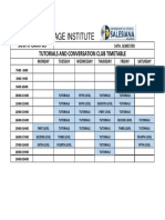 Tutorials Timetable P 54