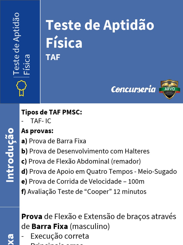 Taf PDF | PDF | Exercício físico | Esportes atléticos