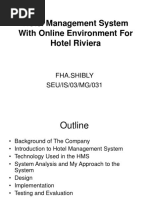 Hotel Management System With Online Environment For Hotel Riviera