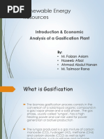 Renewable Energy Resources: Introduction & Economic Analysis of A Gasification Plant