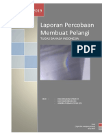 Laporan Percobaan Membuat Pelangi (Lengkap)