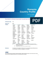 Romania Country Profile: Key Factors For Efficient Cross-Border Tax Planning Involving Romania