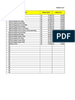 Product List No Product Selling Capital Selling Price