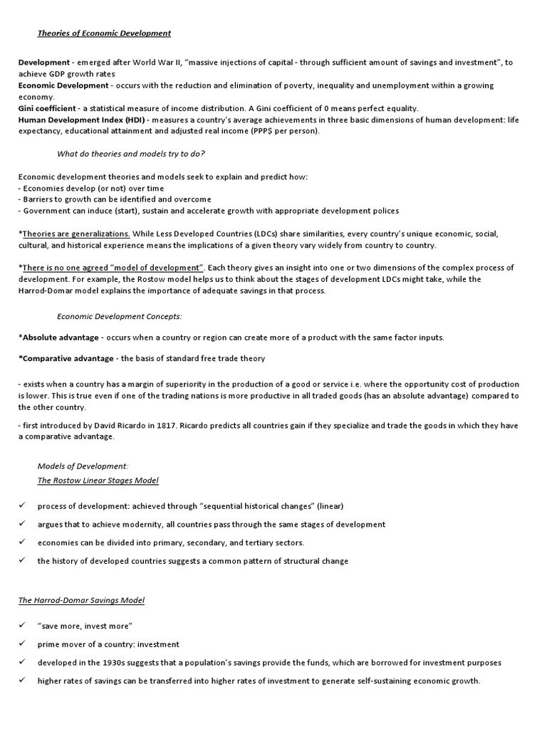 Economic Development Pdf Economic Development Economic Growth