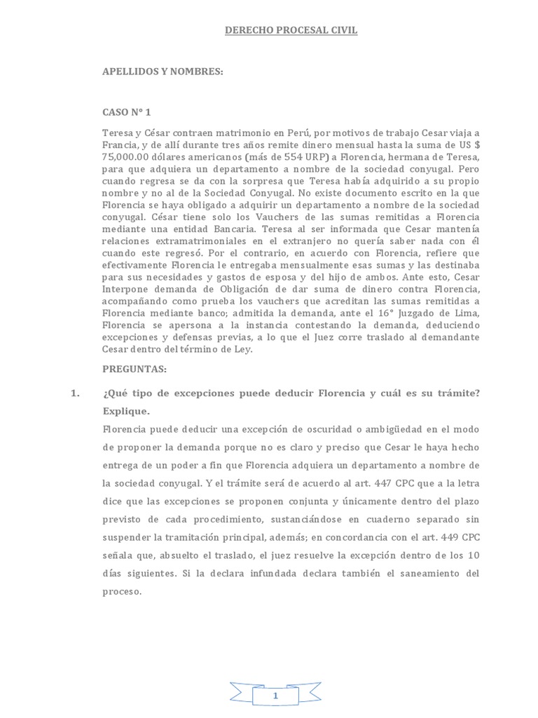 Derecho Procesal Civil | PDF | Demanda judicial | Ley procesal