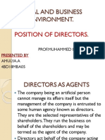 Legal and Business Environment. .: Position of Directors