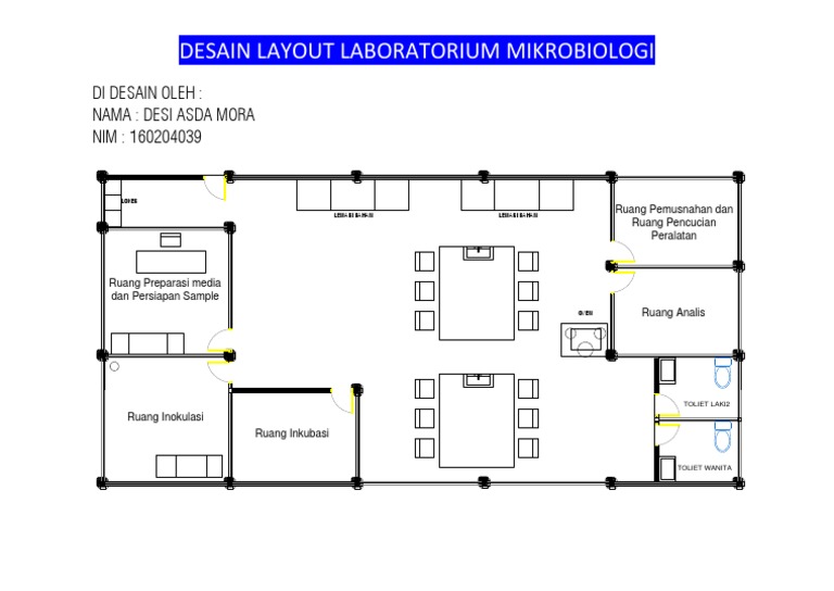 Tugas Layout Laboratorium Mikrobiologi PDF | PDF