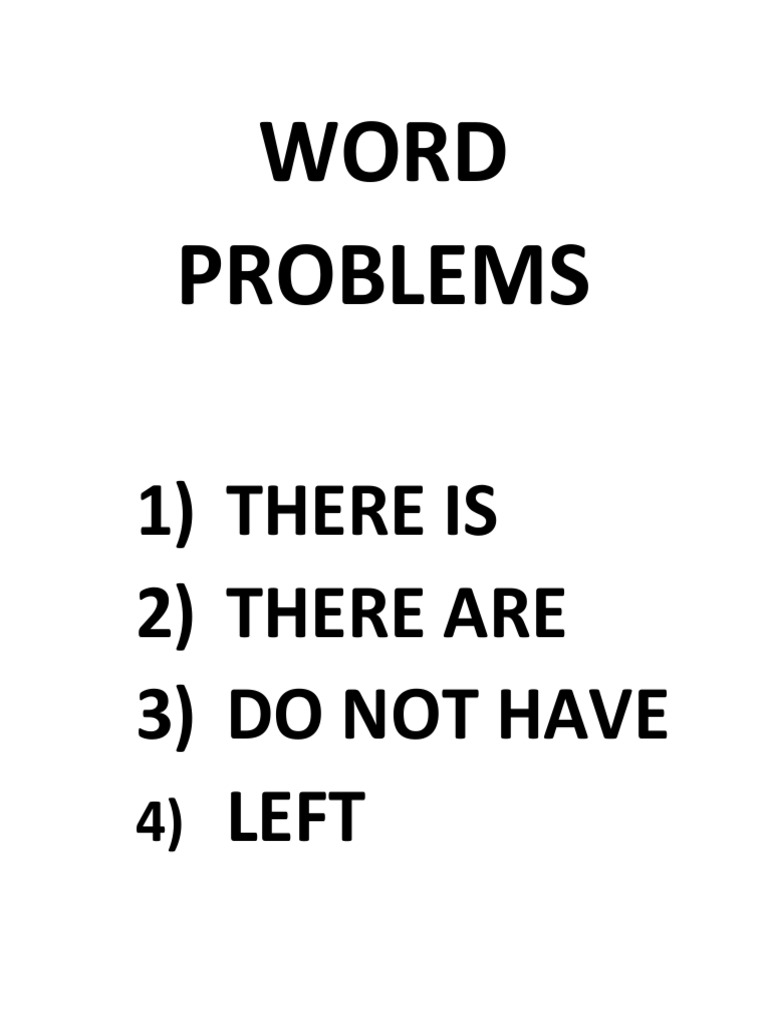 Word Problems | PDF