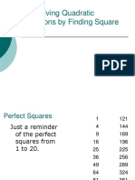 9.1 Solving Quadratic Equations by Finding Square Roots