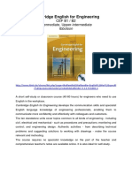 Cambridge English For Engineering: Cef B1 / B2 Intermediate, Upper-Intermediate