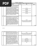 Tender Schedule Construction Estimate