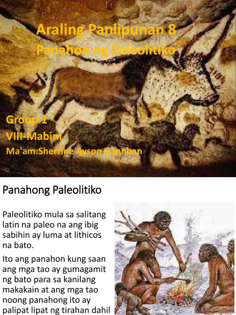 Araling Panlipunan Group 1 Paleolitiko Pdf