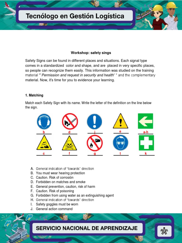 Safety Signs Workshop Overview | PDF | Risk | Safety