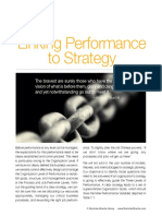 Linking Performance To Strategy PDF
