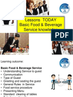 Basic Food & Beverage Service