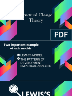 Structural Change Theory: Lewis Model and Chenery's Pattern of Development Analysis