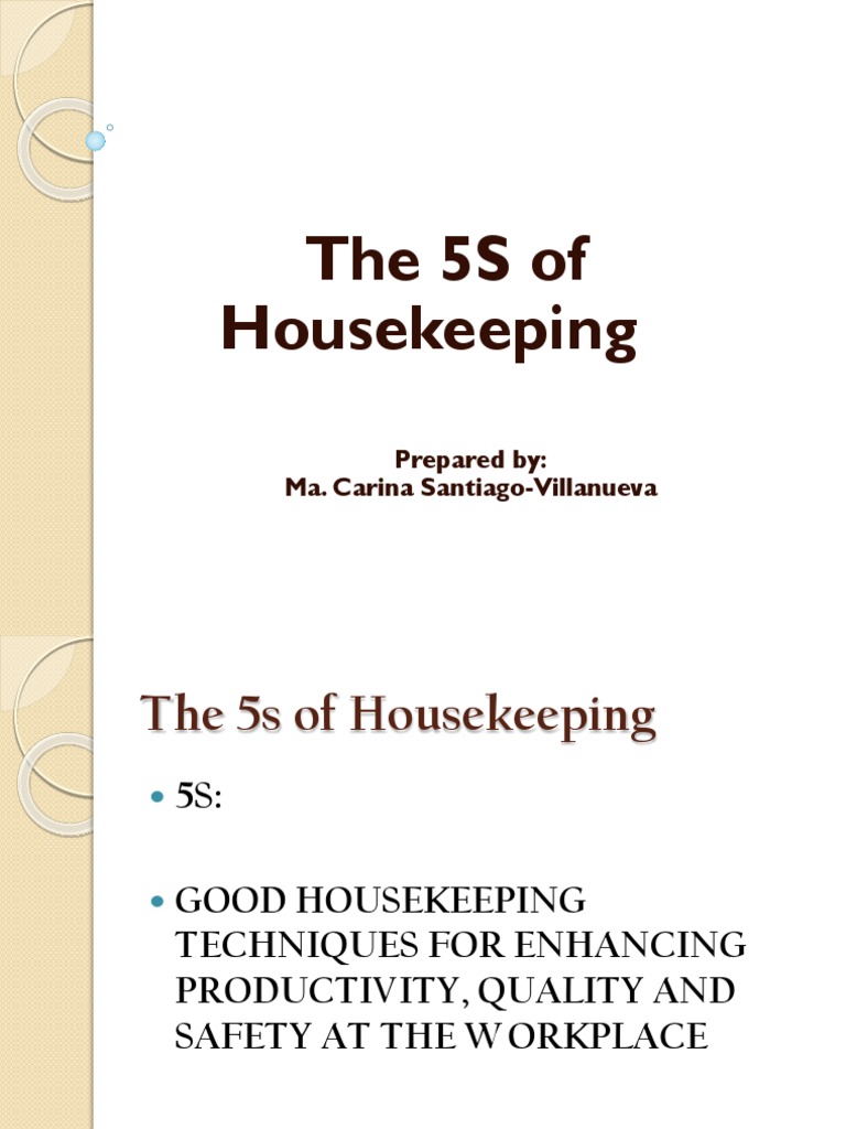 The 5s of Ideal Housekeeping | PDF | Business