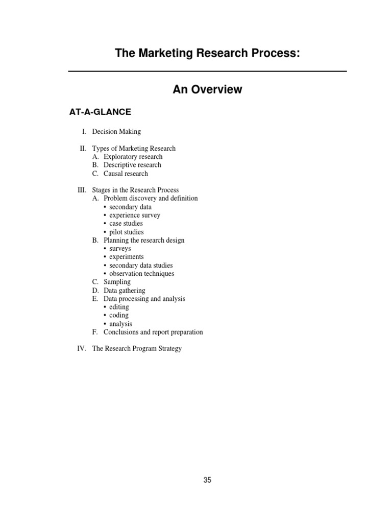 Marketing Research Process Overview | PDF | Marketing Research ...