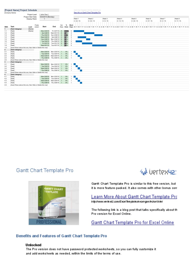 Gantt-Chart O365 L | PDF | Spreadsheet | Microsoft Excel