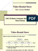 Video Rental Store: M.S. Access Module