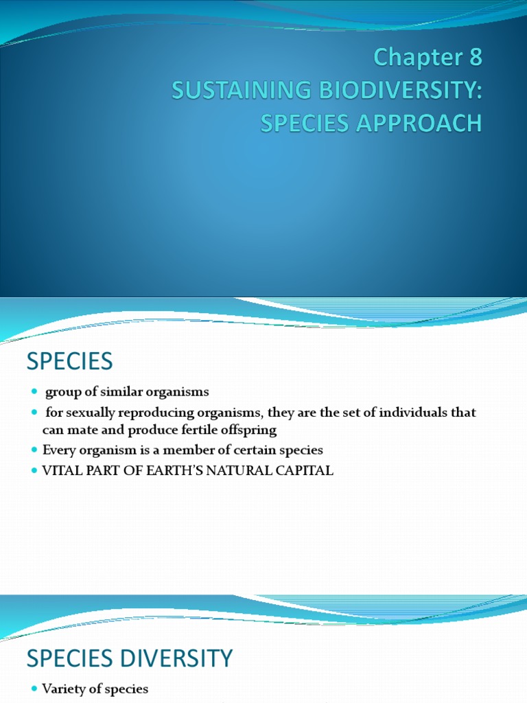 Chapter 8 Species Approach PDF Habitat Destruction Environmental Law