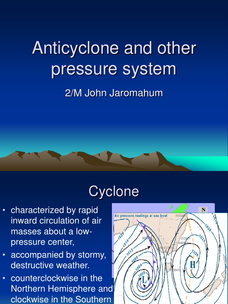 Anticyclone and Other Pressure System | PDF