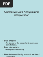 Data Analysis and Mixed Methods