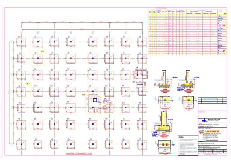 Column & Fooing Layout Plan: F1 F1 F3 F2 F3 F3 F3 F4 | PDF | Civil ...
